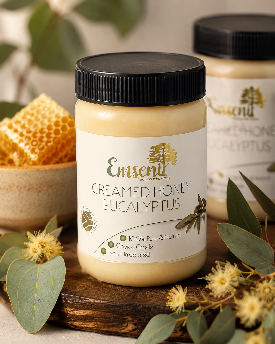 Emseni Creamed Honey – Eucalyptus